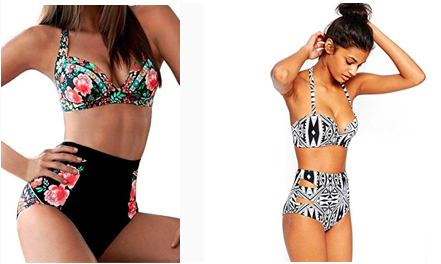 High Waisted Retro Bathing Suits available at Swimsuits.com.