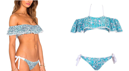 Sexy Floral Off-shoulder Bikini available at Swimsuits.com.